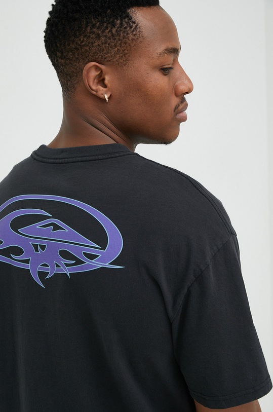 Quiksilver t-shirt bawełniany nadruk czarny EQYZT07264