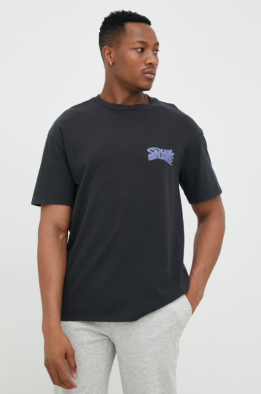 Odzież Quiksilver t-shirt bawełniany EQYZT07264 czarny