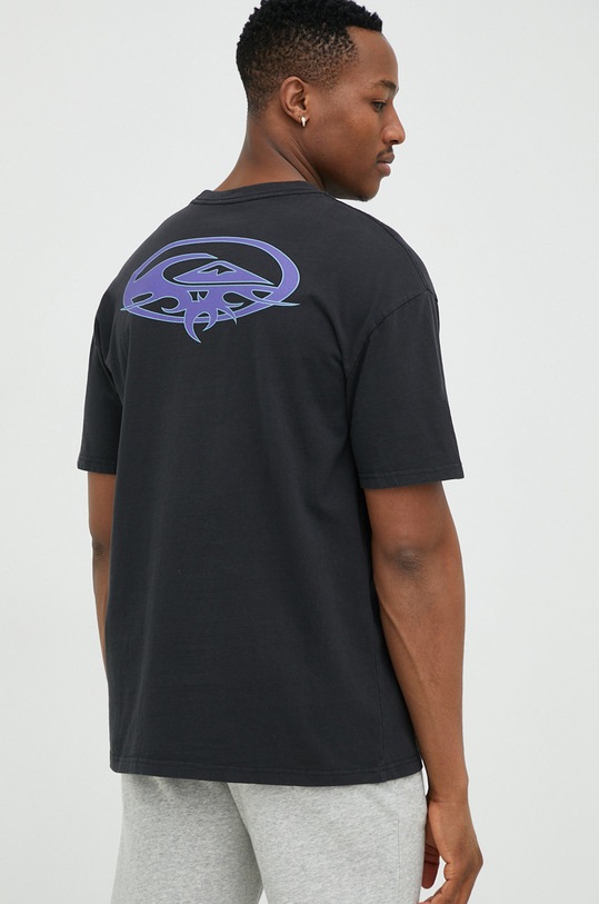 Quiksilver t-shirt bawełniany czarny EQYZT07264
