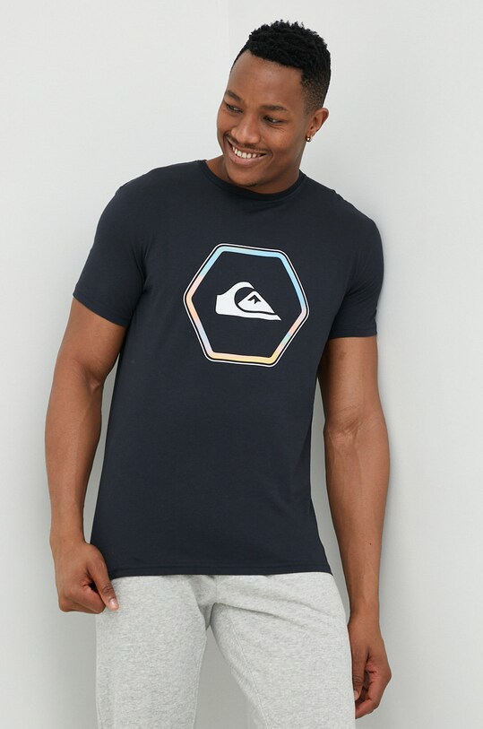 Bavlnené tričko Quiksilver potlač čierna EQYZT07227