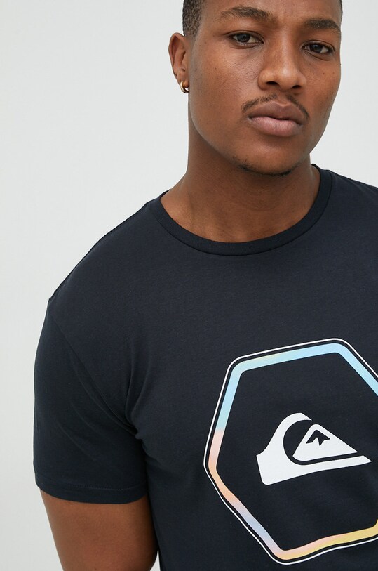 Bavlnené tričko Quiksilver čierna EQYZT07227
