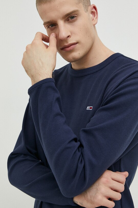 Tommy Jeans pamut hosszúujjú pamut sötétkék DM0DM16318.PPYX