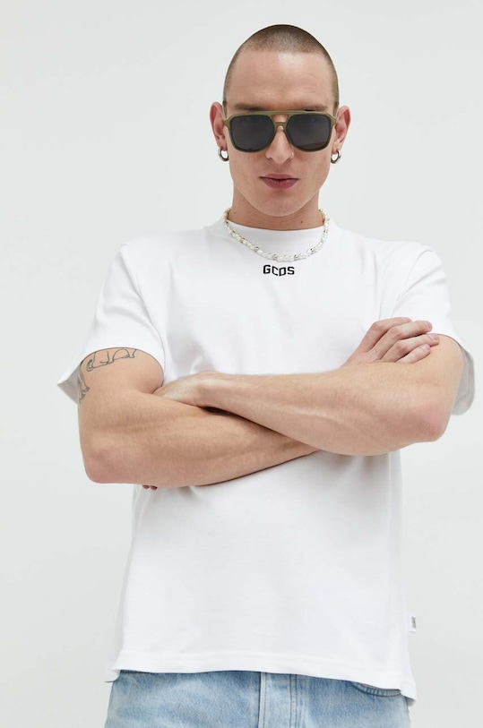Βαμβακερό μπλουζάκι GCDS λευκό CC94M130103