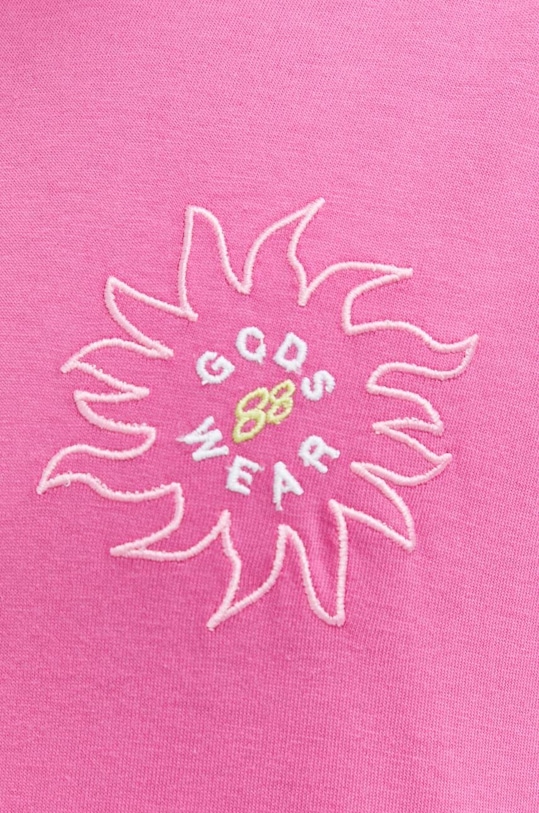 GCDS t-shirt bawełniany SS23M130653 różowy