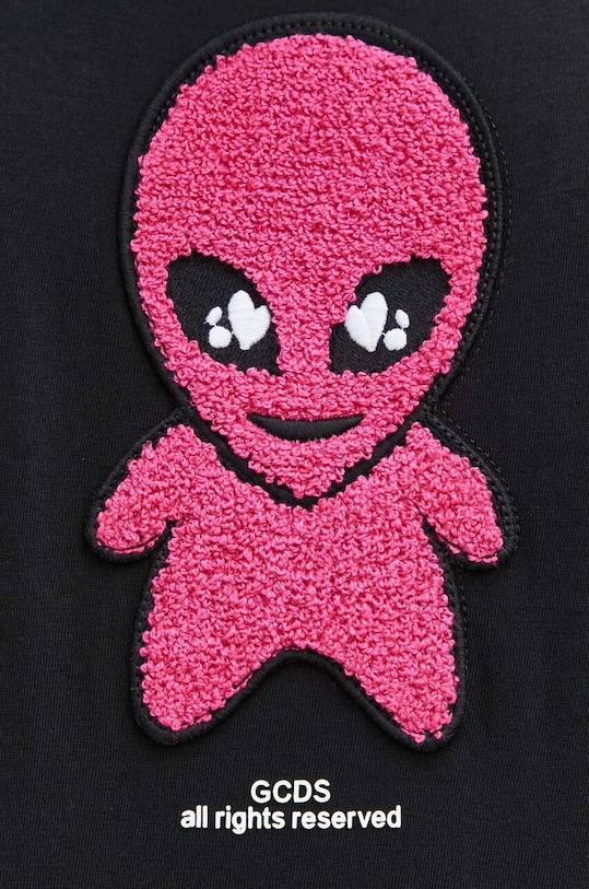 GCDS t-shirt bawełniany SS23U130183 czarny