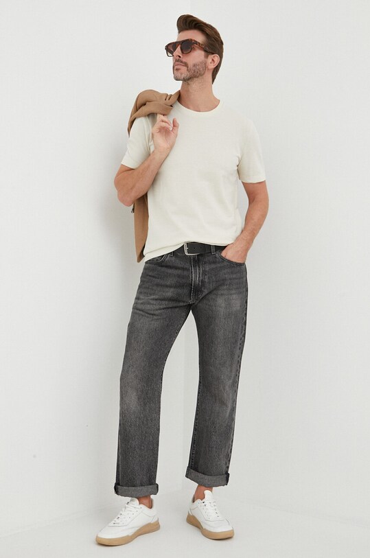 BOSS tricou 50452680 bej AA00
