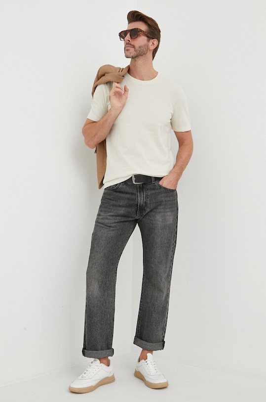 BOSS t-shirt 50452680 beżowy AA00