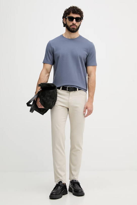 BOSS t-shirt Ανδρικό με βαμβάκι Tiburt 240 50452680 μπλε AA00