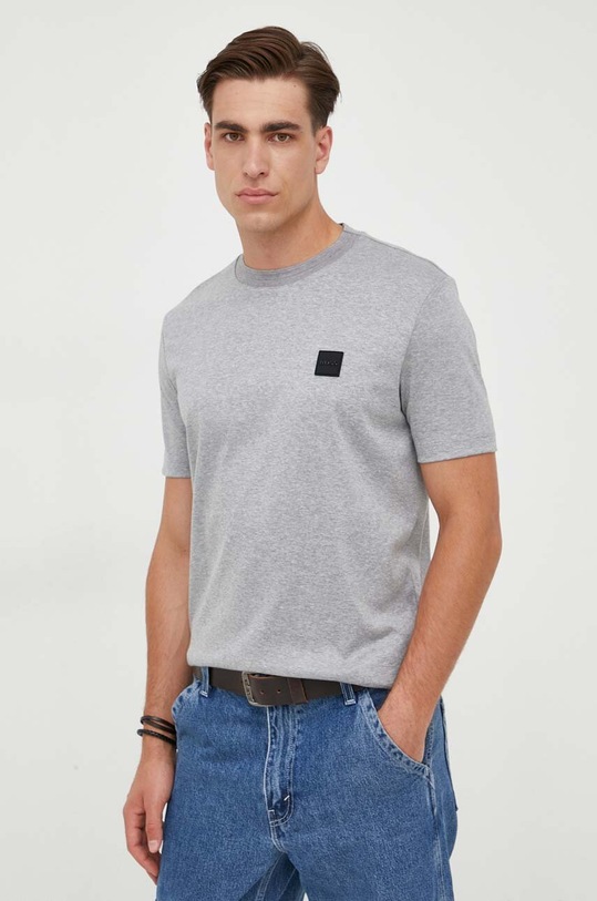 BOSS t-shirt bawełniany szary 50485158