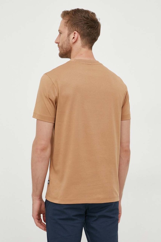 BOSS t-shirt bawełniany 50485158 beżowy AW23