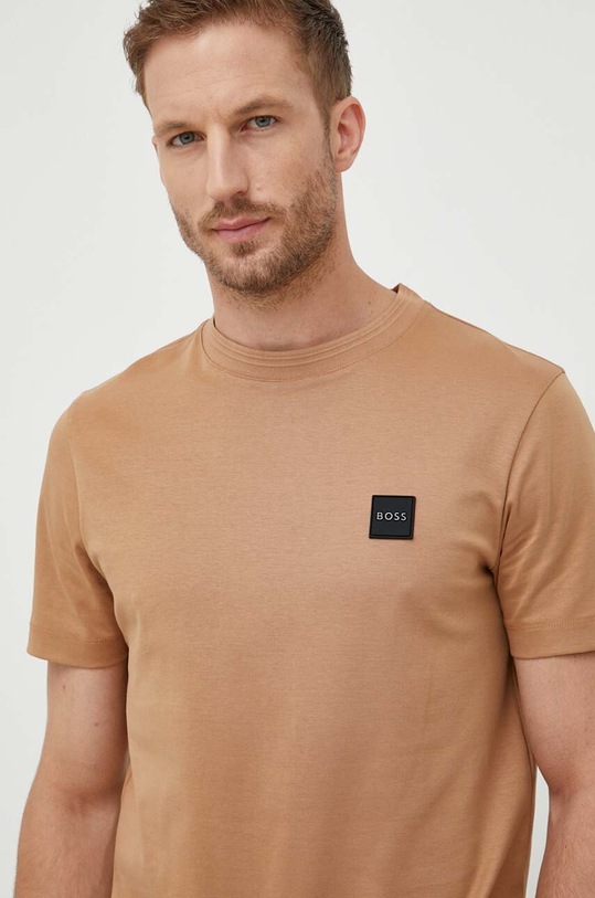 BOSS t-shirt bawełniany beżowy 50485158