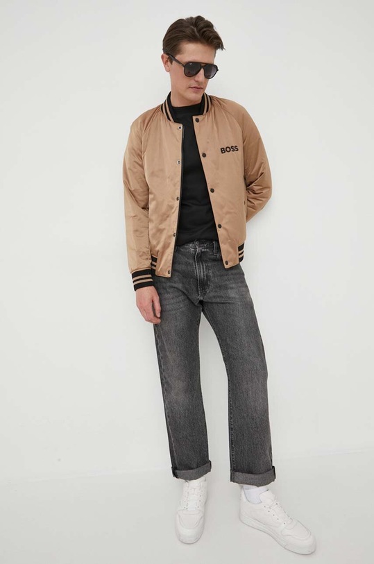 BOSS t-shirt bawełniany 50485158 czarny AW23