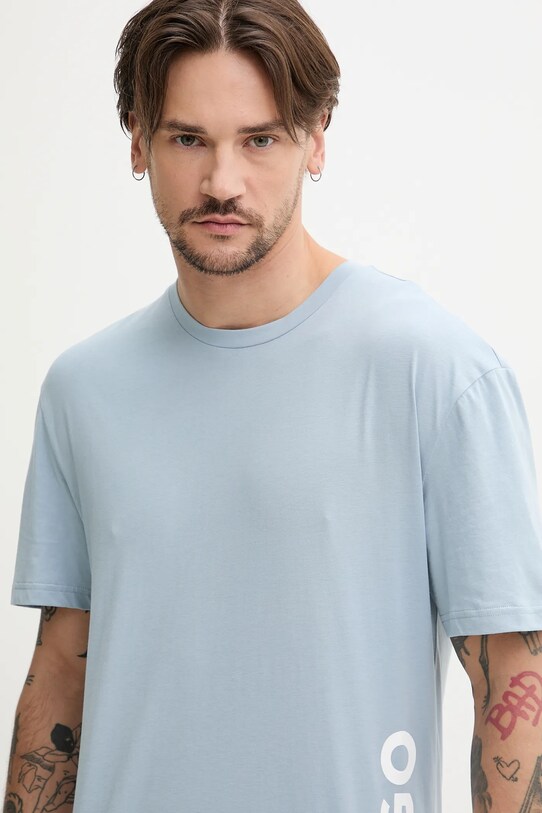 HUGO t-shirt plażowy 50493727 niebieski SS25