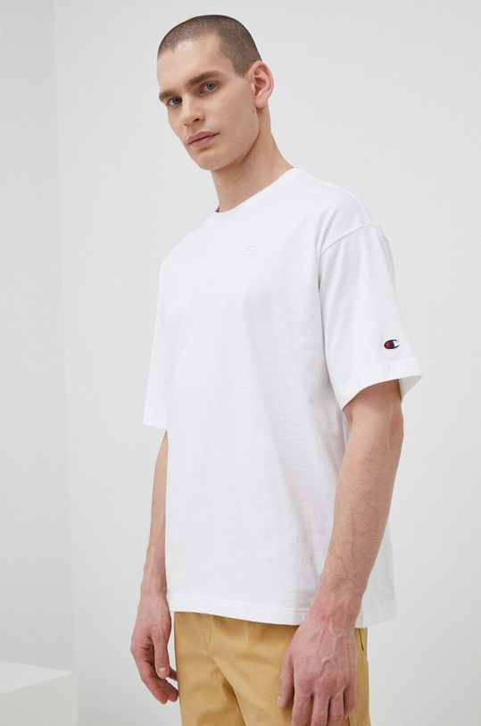 Champion tricou din bumbac uni alb 218497