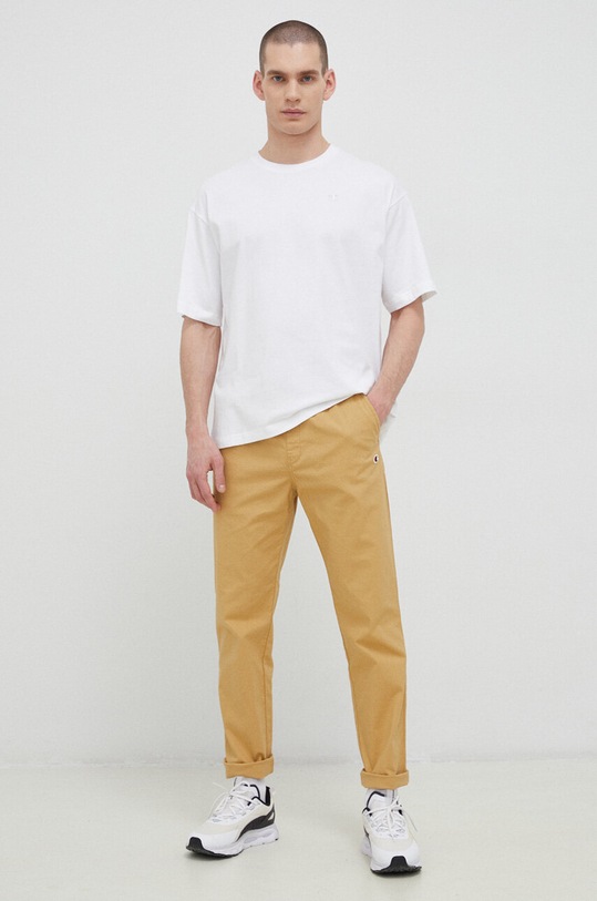 Champion tricou din bumbac 218497 alb SS23