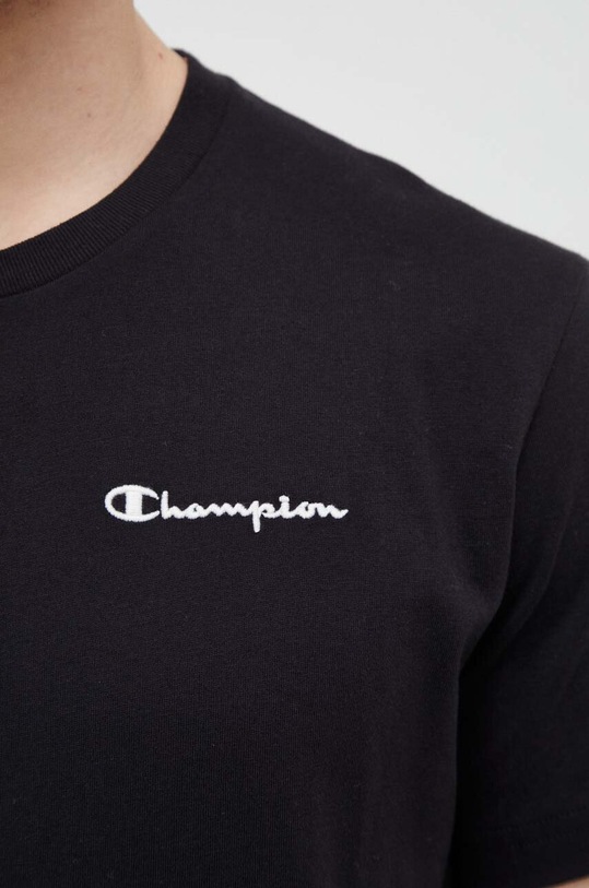 Champion t-shirt bawełniany 218550 czarny