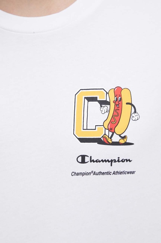Champion t-shirt bawełniany biały 218631