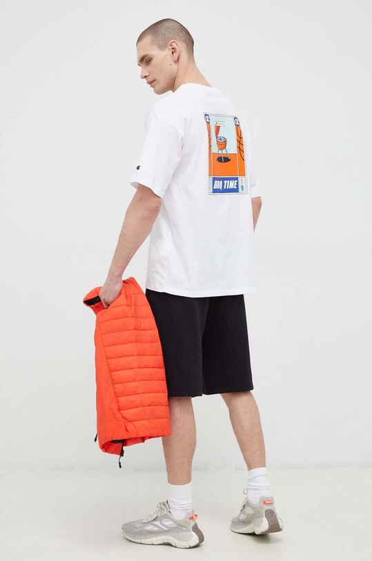 Champion t-shirt bawełniany nadruk biały 218632