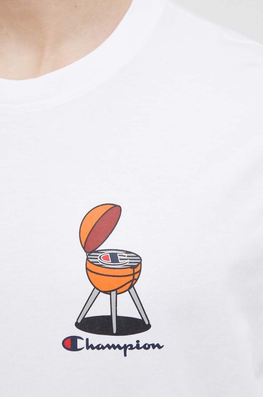 Champion t-shirt bawełniany 218632 biały