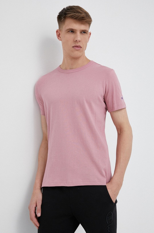 Champion t-shirt bawełniany różowy 218905