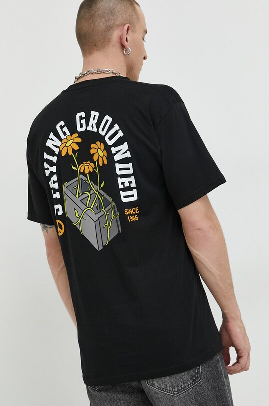 Vans t-shirt bawełniany VN00003FBLK1 czarny SS23