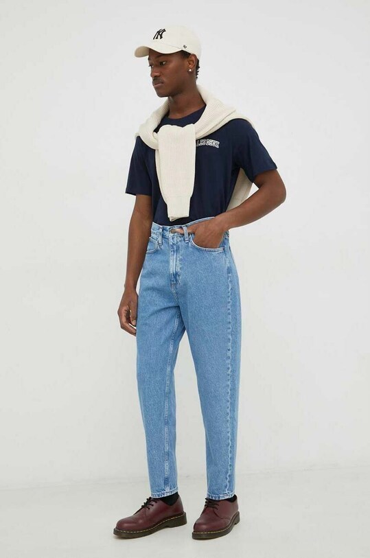 Les Deux tricou din bumbac LDM101113 bleumarin SS24