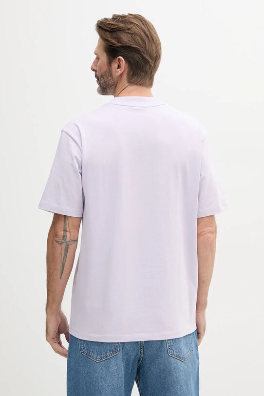 Дрехи Памучна тениска HUGO 50488330 виолетов