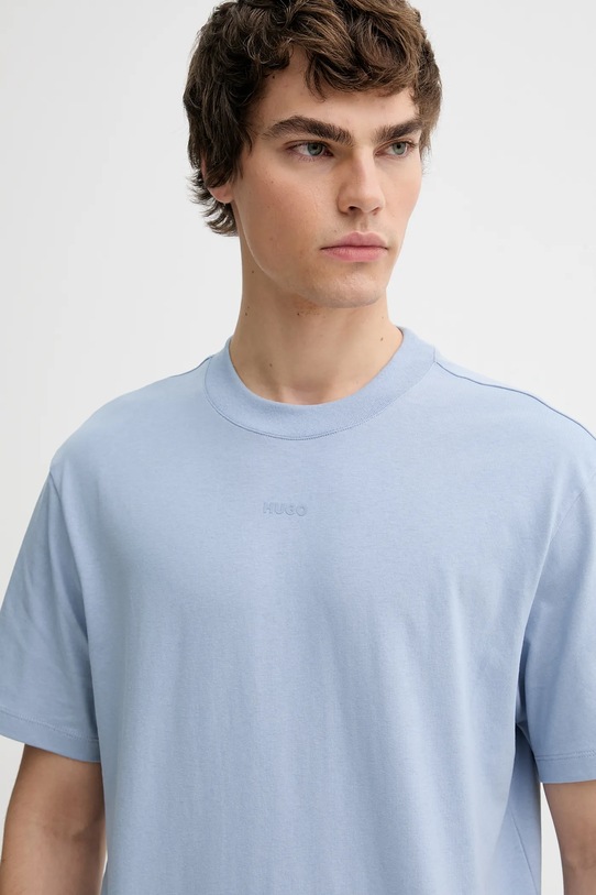HUGO t-shirt bawełniany niebieski 50488330