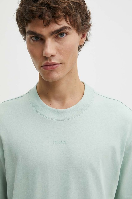 HUGO t-shirt bawełniany Dapolino zielony 50488330