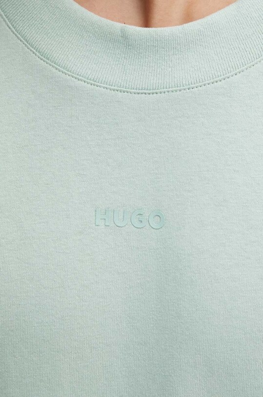 Хлопковая футболка HUGO 50488330 зелёный