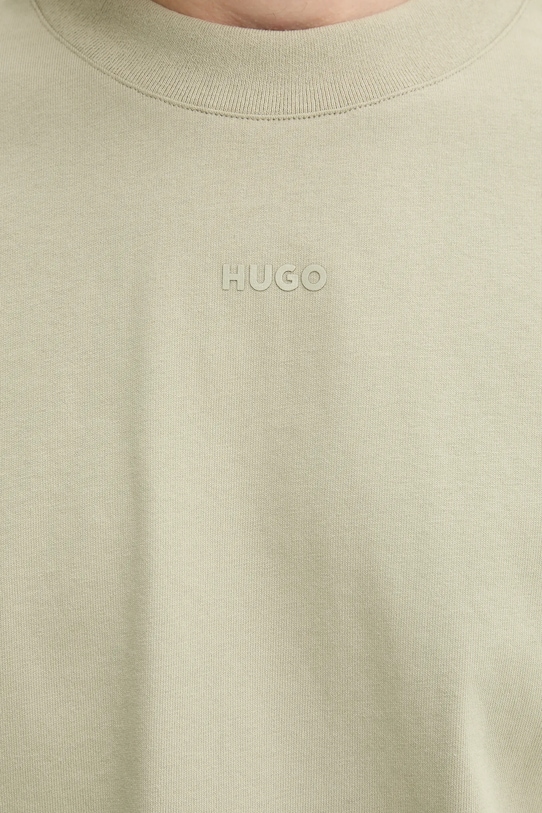 Бавовняна футболка HUGO 50488330 бежевий
