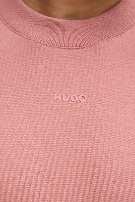 Бавовняна футболка HUGO 50488330 помаранчевий