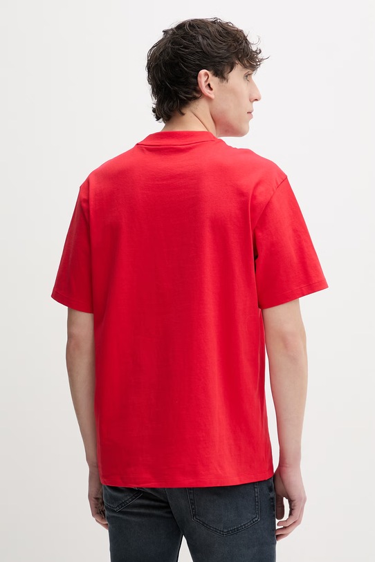 Odzież HUGO T-shirt męski bawełniany Dapolino 50488330 czerwony