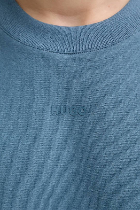 Bombažna kratka majica HUGO 50488330 modra