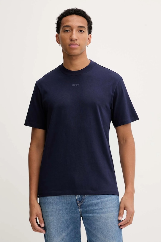 HUGO t-shirt bawełniany bawełna granatowy 50488330
