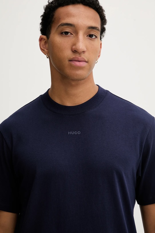 HUGO t-shirt bawełniany granatowy 50488330