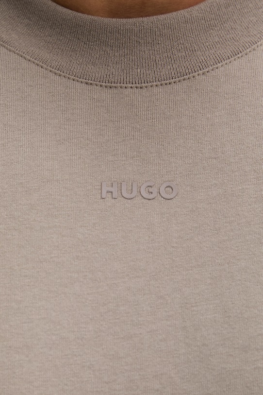 Bavlněné tričko HUGO 50488330 hnědá