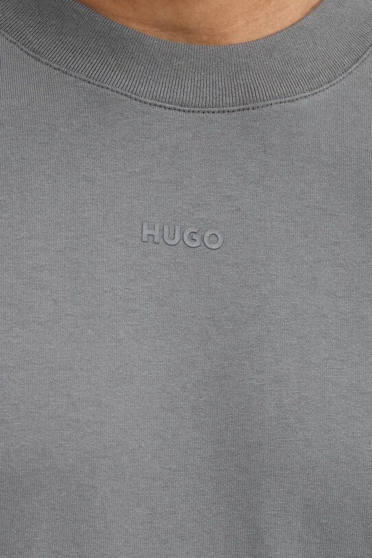 Хлопковая футболка HUGO серый 50488330