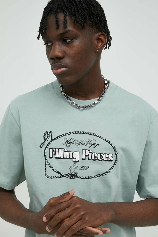 Bavlněné tričko Filling Pieces zelená 88154619930