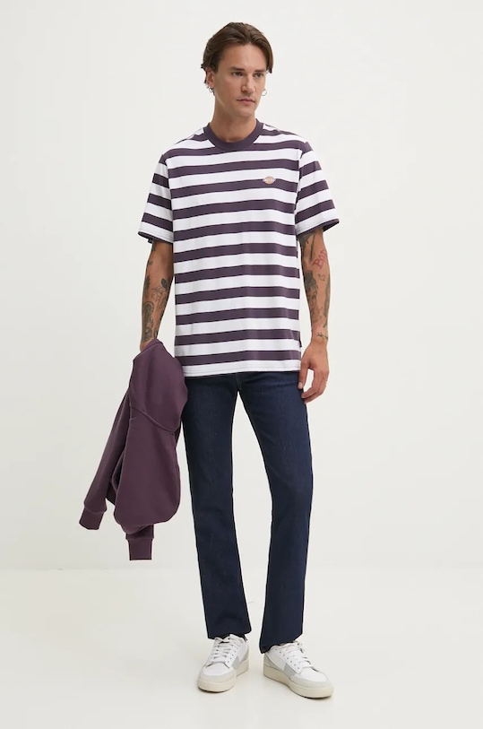 Pamučna majica Dickies DK0A4Y8YAF01 ljubičasta AW24