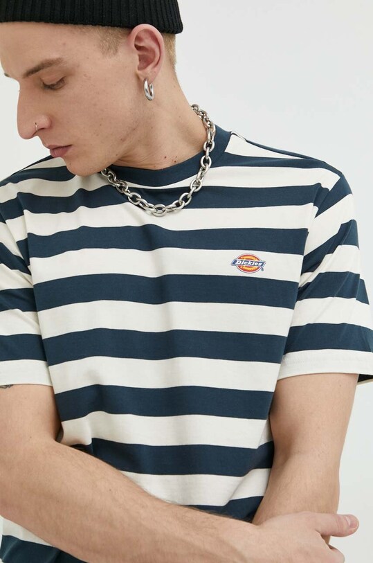 Dickies t-shirt bawełniany granatowy DK0A4Y8YAF01