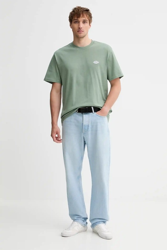Dickies tricou din bumbac DK0A4YAIBLK1 verde AW25