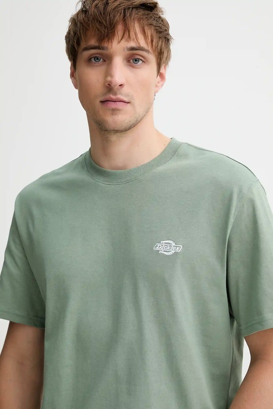 Dickies tricou din bumbac verde DK0A4YAIBLK1
