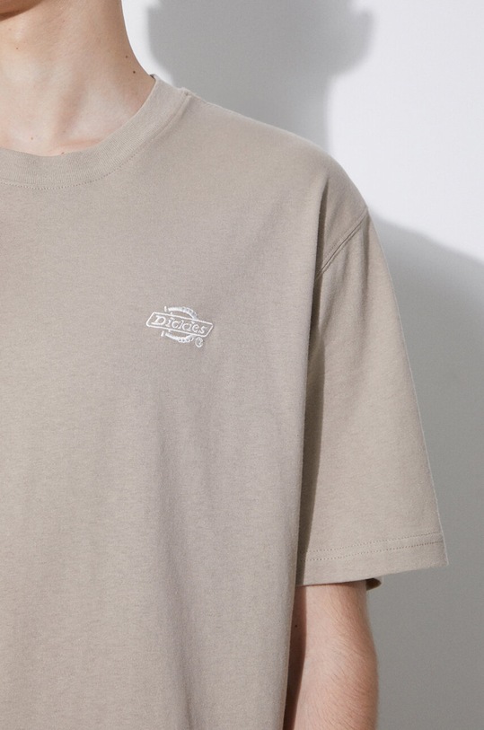 Хлопковая футболка Dickies DK0A4YAIBLK1 бежевый