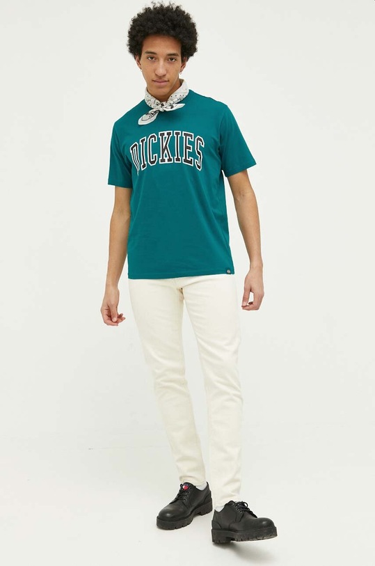 Pamučna majica Dickies DK0A4X9FE641 tirkizna SS23