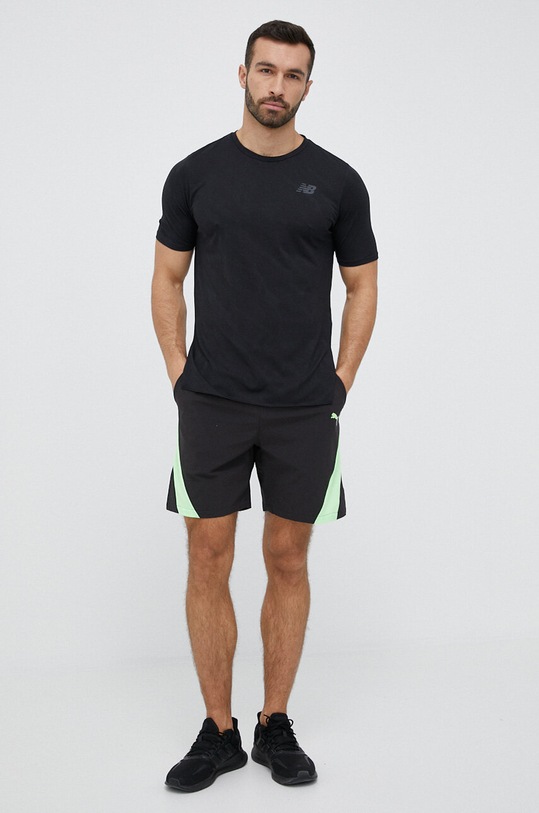 New Balance t-shirt do biegania Q Speed MT23281BK czarny SS23