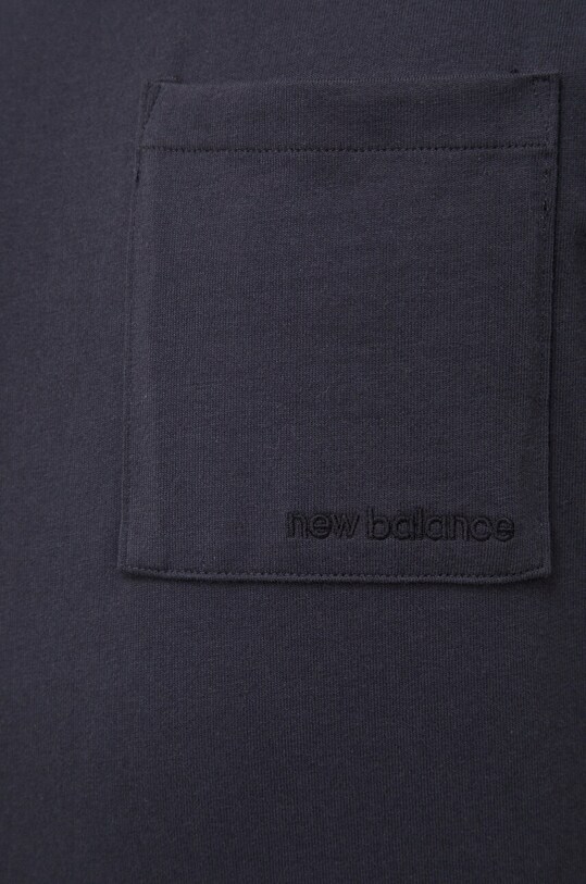 Bavlněné tričko New Balance MT23567PHM černá