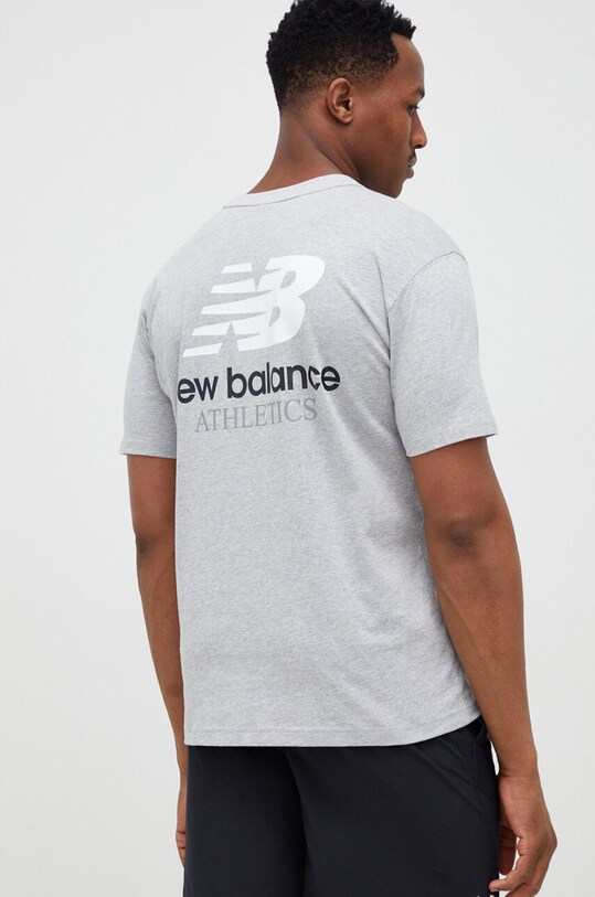 New Balance tricou din bumbac gri MT31504AG