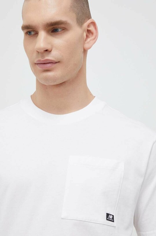 New Balance tricou din bumbac alb MT31542WT