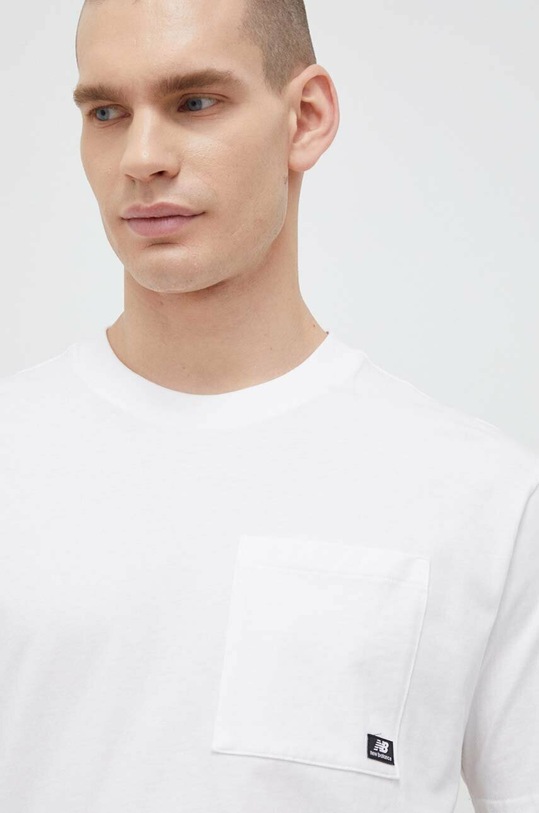 Pamučna majica New Balance bijela MT31542WT